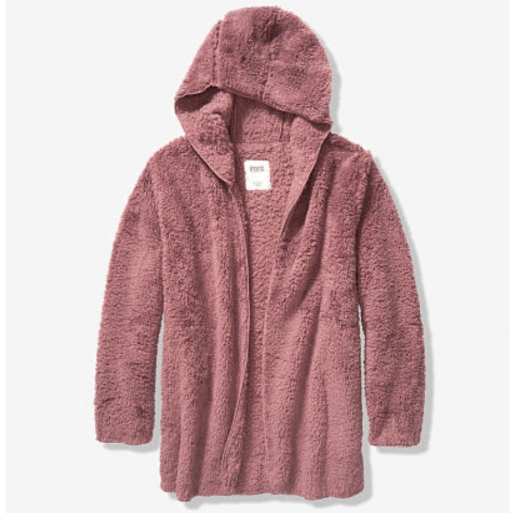 NEW PINK VICTORIA'S SECRET sherpa cardigan